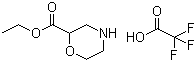 structure of CAS# 1111640-52-8, 2-吗啉羧酸乙酯 2,2,2-三氟乙酸盐