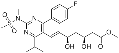 罗舒伐他汀(3S,5R)-异构体甲基酯分子结构 (CAS 1112048-62-0)