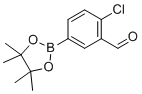 2-氯-5-(4,4,5,5-四甲基-1,3,2-二氧硼杂环戊烷-2-基)苯甲醛分子结构 (CAS 1112209-32-1)