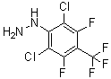 [2,6-二氯-3,5-二氟-4-(三氟甲基)苯基]肼分子结构 (CAS 111234-64-1)