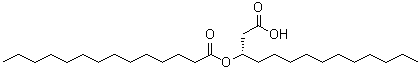 CAS 登录号：111247-13-3, (S)-3-[(1-氧代十四烷基)氧基]十四烷酸