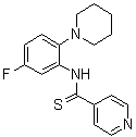 N-[5-氟-2-(1-哌啶基)苯基]-4-吡啶硫代甲酰胺分子结构 (CAS 1113044-49-7)