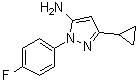 structure of CAS# 1114957-51-5, 3-环丙基-1-(4-氟苯基)-1H-吡唑-5-胺