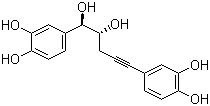 CAS # 111518-95-7, Nyasicol, (+)-Nyasicol, 4,4'-[(4S,5R)-4,5-Dihydroxy-1-pentyne-1,5-diyl]bis-1,2-benzenediol