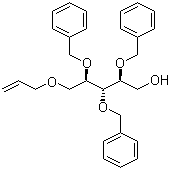 structure of CAS# 111549-97-4, 5-O-烯丙基-2,3,4-三-O-苄基-D-核糖醇
