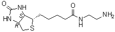 structure of CAS# 111790-37-5, (3aS,4S,6aR)-N-(2-氨基乙基)六氢-2-氧代-1H-噻吩并[3,4-d]咪唑-4-戊酰胺