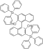 (1R)-3,3'-二(三苯基硅烷基)[1,1'-联萘]-2,2'-二醇分子结构 (CAS 111822-69-6)
