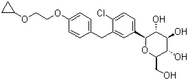 (1S)-1,5-脱水-1-C-[4-氯-3-[[4-[2-(环丙氧基)乙氧基]苯基]甲基]苯基]-D-山梨醇分子结构 (CAS 1118567-05-7)