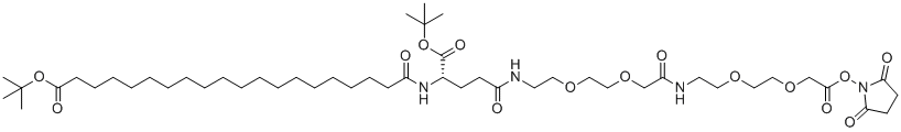 C20-OTBU-GLU(OTBU)-AEEA-AEEA-OSU分子结构 (CAS 1118767-17-1)