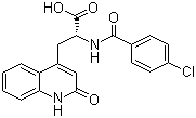 (R)-2-(4-氯苯甲酰胺基)-3-(1,2-二氢-2-氧代-4-喹啉基)丙酸分子结构 (CAS 111911-90-1)