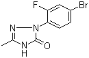 2-(4-溴-2-氟苯基)-1,2-二氢-5-甲基-3H-1,2,4-三唑-3-酮分子结构 (CAS 111992-09-7)