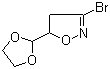 3-溴-5-(1,3-二氧杂环戊-2-基)-4,5-二氢异噁唑分子结构 (CAS 1120215-07-7)