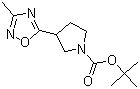 3-(3-甲基-1,2,4-恶二唑-5-基)-1-吡咯烷羧酸叔丁酯分子结构 (CAS 1121057-53-1)