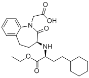 CAS # 112110-48-2, Benazepril Hydrochloride EP Impurity D, ((3S)-3-(((1S)-3-Cyclohexyl-1-(ethoxycarbonyl)propyl)amino)-2-oxo-2,3,4,5-tetrahydro-1H-1-benzazepin-1-yl)acetic acid