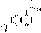 3,4-二氢-7-(三氟甲基)-2H-1-苯并吡喃-4-乙酸分子结构 (CAS 1121583-64-9)