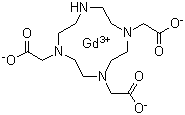 1,4,7,10-四氮杂环十二烷-1,4,7-三乙酸钆络合物分子结构 (CAS 112188-16-6)