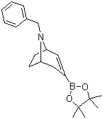 structure of CAS# 1123661-15-3, 8-Benzyl-8-azabicyclo[3.2.1]oct-2-ene-3-boronic acid pinacol ester