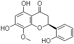 2',5,7-三羟基-8-甲氧基黄烷酮分子结构 (CAS 112408-71-6)