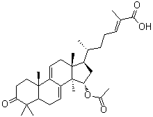 CAS # 112430-66-7, Ganoderic acid T-Q, (15alpha,24E)-15-(Acetyloxy)-3-oxo-lanosta-7,9(11),24-trien-26-oic acid