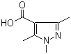 1,3,5-三甲基-1H-吡唑-4-甲酸分子结构 (CAS 1125-29-7)