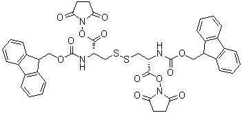 (3R,8R)-3,8-二[[(2,5-二氧代-1-吡咯烷基)氧基]羰基]-12-(9H-芴-9-基)-10-氧代-11-氧杂-5,6-二硫杂-2,9-二氮杂十二烷酸芴甲基酯分子结构 (CAS 112514-60-0)