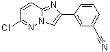 3-(6-氯咪唑并[1,2-b]哒嗪-2-基)苯甲腈分子结构 (CAS 1125406-99-6)