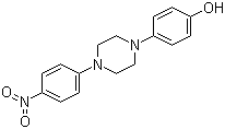 structure of CAS# 112559-81-6, 4-(4-(4-硝基苯基)-1-哌嗪基)苯酚