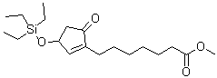 5-Oxo-3-[(triethylsilyl)oxy]-1-cyclopentene-1-heptanoic acid methyl ester molecular structure (CAS 112713-92-5)