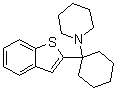 N-[1-(2-苯并[b]噻吩基)环己基]哌啶分子结构 (CAS 112726-66-6)