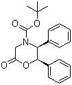 structure of CAS# 112741-49-8, (2R,3S)- N-叔丁氧羰基-2,3-二苯基吗啉-6-酮