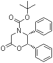 (2S,3R)-N-叔丁氧羰基-2,3-二苯基吗啉-6-酮分子结构 (CAS 112741-50-1)
