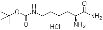 N'-叔丁氧羰基-L-赖氨酰胺盐酸盐分子结构 (CAS 112803-72-2)