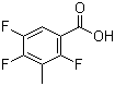 structure of CAS# 112822-85-2, 2,4,5-三氟-3-甲基苯甲酸