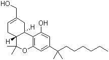 structure of CAS# 112830-95-2, (6aR,10aR)-3-(1,1-二甲基庚基)-6a,7,10,10a-四氢-1-羟基-6,6-二甲基-6H-二苯并[b,d]吡喃-9-甲醇