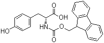 (R)-N-芴甲氧羰基-D-酪氨酸分子结构 (CAS 112883-29-1)