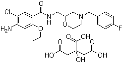 structure of CAS# 112885-42-4, 枸橼酸莫沙必利