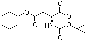 N-叔丁氧羰酰基-D-天冬氨酸 4-环己酯分子结构 (CAS 112898-18-7)