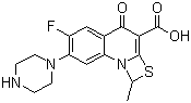structure of CAS# 112984-60-8, 6-氟-7-哌嗪-1-甲基-4-氧代-[1,3]硫氮杂环丁并[3,2-a]喹啉-3-羧酸
