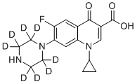 环丙沙星-d8分子结构 (CAS 1130050-35-9)