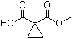 1,1-环丙基二甲酸单甲酯分子结构 (CAS 113020-21-6)