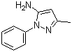 CAS # 1131-18-6, 5-Amino-3-methyl-1-phenylpyrazole, 3-Methyl-1-phenyl-1H-pyrazol-5-amine