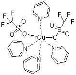 (OC-6-12)-四(吡啶)双(1,1,1-三氟甲烷磺酸)铜分子结构 (CAS 113110-58-0)