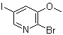 2-溴-5-碘-3-甲氧基吡啶分子结构 (CAS 1131335-43-7)