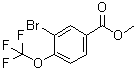 3-溴-4-(三氟甲氧基)苯甲酸甲酯分子结构 (CAS 1131594-45-0)