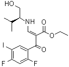 CAS 登录号：1131640-54-4, (2Z)-2-(2,4-二氟-5-碘苯甲酰基)-3-[((2S)-1-羟基-3-甲基丁烷-2-基)氨基]-2-丙烯酸乙酯