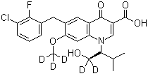 五氘代埃替拉韦分子结构 (CAS 1131640-69-1)
