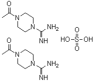 4-乙酰基-1-哌嗪甲脒半硫酸盐分子结构 (CAS 1132610-64-0)