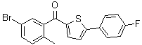 structure of CAS# 1132832-75-7, 2-(5-溴-2-甲基苯甲酰基)-5-(4-氟苯基)噻吩