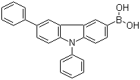 B-(6,9-二苯基-9H-咔唑-3-基)硼酸分子结构 (CAS 1133058-06-6)