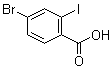 4-溴-2-碘苯甲酸分子结构 (CAS 1133123-02-0)